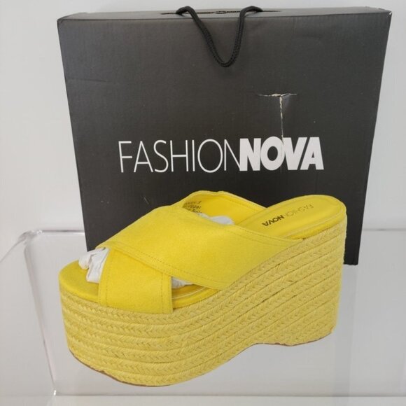 Fashion Nova  Jute Platform Sandals - Picture 2 of 7